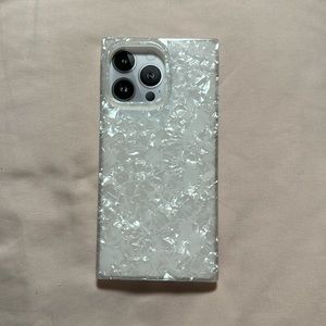 White Pearl SQUARE iPhone 14 Pro Max Case
